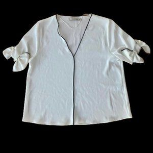 Zara White Blouse - Size Large